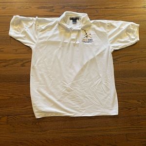 Vintage Nike Golf NBA Basketball ABA White Polo 2XL